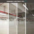 thumbnail image 5 of Luxrite 3FT Slim LED Shop Light, 25W, 3450 Lumens, 3 Color Selectable 3500K-5000K, 0-10V Dimmable, Damp Rated UL Listed, 5 of 7