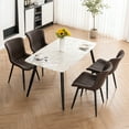 thumbnail image 4 of Kidol & Shellder Dining Chairs Set of 2 Soft Leather Dining Room Chairs with Sleek Metal Legs,Brown, 4 of 8