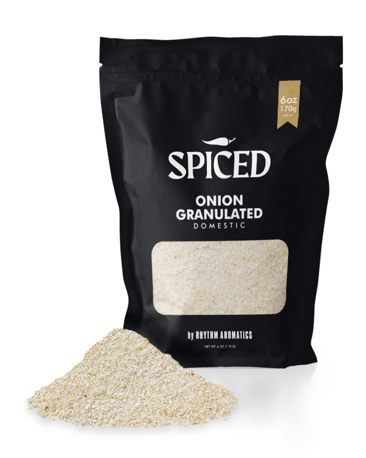 SPICED Granulated Onion Powder, 6 Oz. Coarse Ground Onion Powder for Cooking, Seasoning and Spice Blends