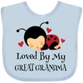 thumbnail image 3 of Inktastic Loved by My Great Grandma Girls Baby Bib, 3 of 4