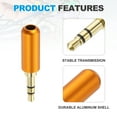 thumbnail image 3 of Uxcell 5Pcs 3.5mm Replacement Repair Plug Jack, 3 Pole Metal Stereo Male Plug 3.5mm Solder DIY Audio Cable Connector for Headphone Earphone Microphone Cable Repair, Orange, 3 of 6