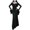H-Black1022, variant on FEIFLY Elegant Women Slim Black Low Cut Long Fishtail Dress Bodycon Evening Gown For Formal Events – Sizes S XL Solid Color Festival Clothing