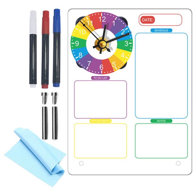 OULII 1 Set of Desk Whiteboard for Home Use in Acrylic with Scheduling and Erasable Function