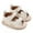 White, variant on NOKIO Toddler Girls' Slip-On Sneakers Kids' Comfortable Flats Girls' Closed Toe Sandals Baby Girls Boys Sandals Summer Beach Shoes Outdoor Casual Slipper Toddler First Walking Princess Sandals
