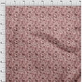 thumbnail image 4 of oneOone Velvet Dark Rose Brown Fabric Asian Japanese Floral Dress Material Fabric Print Fabric By The Yard 58 Inch Wide, 4 of 4