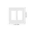 thumbnail image 2 of UPOUART White Double Outlet Cover Plate Screwless Wall Plate Cover for Modern Home, 2 of 8