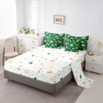 thumbnail image 5 of Manfei Girls Snowflakes Twin Bedding Sets 7 Pieces, Green White Bedding Comforter Set, Winter Festival Sheet Sets, Microfiber Bedroom Decor, 5 of 8