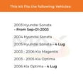 thumbnail image 4 of Max Advanced Brakes - Brake Kit for 2003 2004 2005 Hyundai Sonata 4 Lug Kia Optima Magentis Front Replacement Drilled Slotted Black Coated Disc Brake Rotors and Ceramic Brake Pads, 4 of 10
