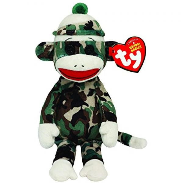 Ty Beanie Babies Sock Monkey Camouflage Plush - Walmart.com - Walmart.com
