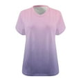 thumbnail image 3 of Wo-Fusoul Summer Shirts for Women Women's Plus Size V-Neck Short Sleeve Solid Color Tank Top, Slim Fit Summer Undershirt Womens Summer Shirts, 3 of 4