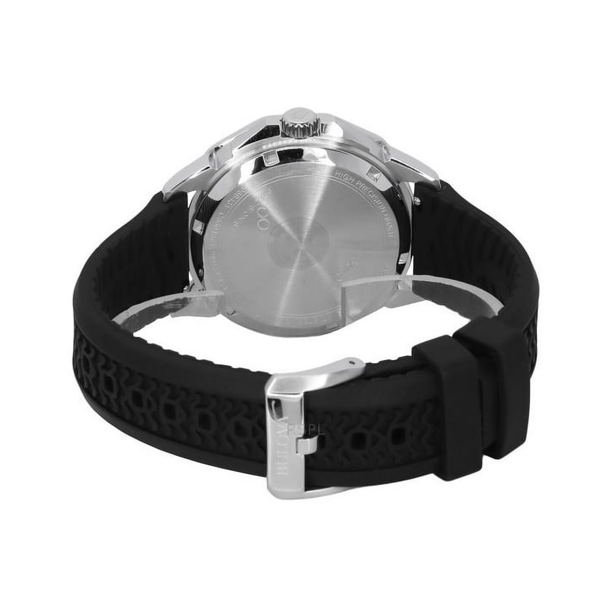 Bracelet De Montre BULOVA En Cuir Véritable Noir – Largeur 18mm, Occasion