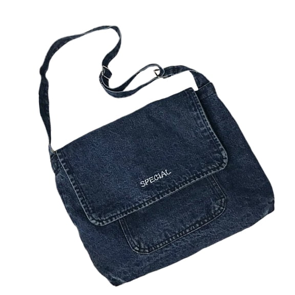 ifundom Distressed Jean Crossbody Purse with Fabric Lining, Messenger Bag for Women, Casual Everyday Shoulder Bag