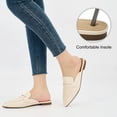 thumbnail image 5 of Ecetana Women's Pointed Toe Mules PU Leather Backless Loafer Flats Casual Slip On Shoes, 5 of 6