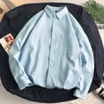 thumbnail image 2 of adviicd Mens Green Button Down Shirt Men's Beach Kimono Shirt Cardigan Jacket Light Linen Long Sleeve Open Front Casual Shirts Blue 4XL, 2 of 3