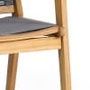 thumbnail image 2 of Noble House Mcgill Wooden Patio Dining Arm Chair in Teak and Gray (Set of 2), 2 of 6