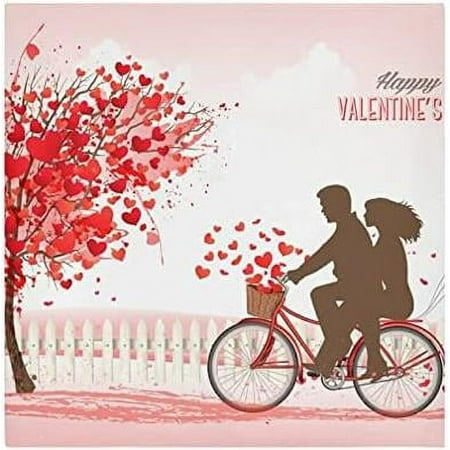 

Bestwell 4 pieces Valentine s Day Love Heart Cloth Napkins Oversized Washable Reusable Polyester Dinner Table Napkins for Family Restaurant Party Decor 20 x20