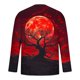 thumbnail image 4 of Blusas y camisas de manga larga con cuello redondo para hombre, estilo casual, cuello redondo, manga larga, camiseta estampada de Halloween, blusas, blusas de poliéster para hombre., 4 of 5