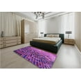 thumbnail image 4 of Ahgly Company Indoor Square Patterned Dark Magenta Purple Area Rugs, 8' Square, 4 of 6