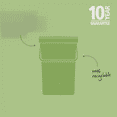 thumbnail image 7 of Kitchen Recycling Bin with Removable Stay-Open Lid and Carry Handle – 6.6 Gal (25L), Dark Gray, Rectangular, Space-Efficient, 7 of 7
