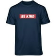 thumbnail image 2 of Teelocity Be Kind Red Bar Graphic T-Shirt (2XL - Standard Fit, Navy), 2 of 4