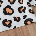 thumbnail image 6 of Fesfesfes Toddler Kid Baby Girls Summer White Leopard Print Short Sleeves Clothes Set, 6 of 9