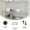 thumbnail image 4 of BizChair Commercial Grade 430 Stainless Steel 18 Gauge NSF Certified 48" x 12" Metal Kitchen Double Overshelf, 4 of 10