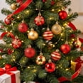 thumbnail image 4 of LSLJS Christmas Tree Ball Ornaments Gift Box Set, 50 Pcs Red & Gold Shatterproof Glitter Multi-Style Hanging Ball Bauble Sphere,Christmas Decorations, Christmas Theme Pendant for Wedding Party, 4 of 8