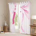 thumbnail image 3 of Manfei Romantic Shabby Chic J Personalized Initial Blackout Curtains Set of 2 (52x84 Each) for Girls Teens,Kids Princess Style Ribbon Bow Knot Window Curtains,Microfiber Bedroom Decor, 3 of 6