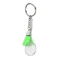 thumbnail image 2 of Badminton Shuttlecock Keychain | Metal Simulation Model | Transparent Design | Colorful Accessory | Sturdy Rust-Resistant Hook | 4.4"x0.9" | Lightweight Portable Key Ring, 2 of 6