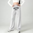 thumbnail image 2 of XEGLSBU Sweat Pants for Girls 12-14 Letter Print Girls Casual Wide Leg Pants Loose Fit Comfortable Trousers for Children White Size 13-14 Years, 2 of 4