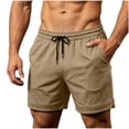 thumbnail image 2 of Yaoyar Men's Solid Drawstring Waist Quick Dry Running Shorts with Side Split Hem Pockets, Breathable Lightweight Fitness Jogger Sweatpants, 2 of 9