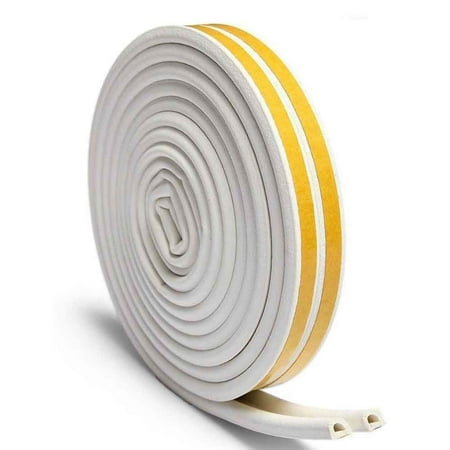 

Indoor Weather Stripping Window Seal Strip For Self-Adhesive Doors And Windows Soundproofing Weatherstrip Gap Blocker Foam Epdm D Type 16Ft(5M) White