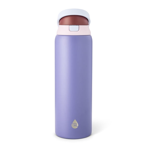 TAL 32oz Stainless Steel 2-in-1 Water Bottle with Straw and Chug Lid, Purple
