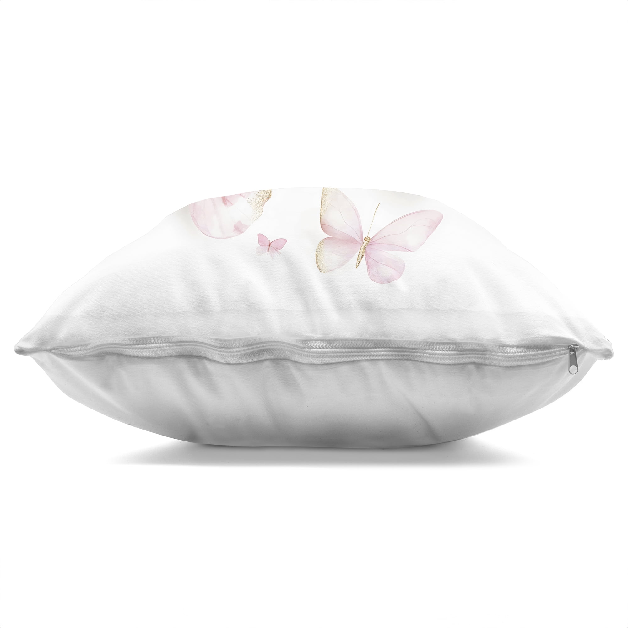 Stupell Industries Pink & Gold Butterfly Rabble Decorative Printed Throw Pillow, design by Creative Studio