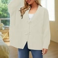 thumbnail image 2 of Kureaily Chunky Knit Button Down Cardigan For Oversized Collar Knit Open Front Sweater Coat Womens Lightweight Cardigan, 2 of 4