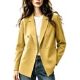 thumbnail image 2 of Ynynloco Blazers for Women Business Casual Long Sleeve Button Down Open Front Suit Jacket Dressy Work Blazer with Pockets Winter Fall Outfits, 2 of 5