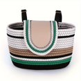 thumbnail image 3 of QJUHUNG Large Capacity Handwoven Cotton Bike Basket - Adjustable Strap  Spacious Storage for Camping & Cycling Adventures  Durable  Water-Resistant  and Easy to Install, 3 of 4