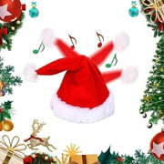 Texwix Flexcamo Singing and Dancing Electric Christmas Santa Hat, Electric Swing Moving Santa Hat,for Christmas,Party Supplies Xmas