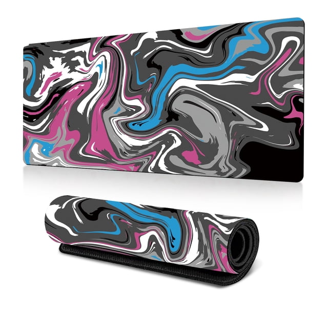 Alfombrilla de ratón grande para juegos, 900 x 400 mm, diseño de camuflaje morado, para chica, regalo, dibujos animados abstractos, XXL, para ordenador, PC, gamer, alfombrilla de ratón para escri