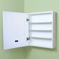 thumbnail image 2 of White Shaker Style Solid Wood Wall-Mount Medicine Cabinet with Beadboard Panel, 2 of 2
