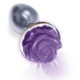 thumbnail image 5 of Sexy, Kinky Gift Set bundle of Catch the Bouquet, G-Spot, Silicone Dildo And Icon Brands The 9's, The Silver Starter, Rose, Floral Stainless Steel Butt Plug, Purple, 5 of 5
