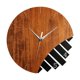 thumbnail image 1 of Reloj de pared de madera colgante de 30 cm, silencioso, para decoración del hogar y la oficina, reloj abstracto. Madera oscura, 1 of 9