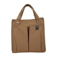 thumbnail image 1 of Harpily 50% Off Clear! Lunch Bag Spring And Summer Canvas Solid Color Stitching Handbag Student Lunch Box Bag Bento Handbag Multi Pocket Practical Canvas Bag, 1 of 3