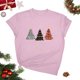 thumbnail image 2 of Puntoco Blusa informal de cuello redondo con estampado navideño para mujer, 2 of 4