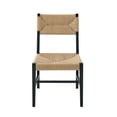 thumbnail image 7 of Side Dining Chair, Black Natural, Wood, Modern Contemporary Farmhouse Coastal, Kitchen Room Cafe Bistro Restaurant Hospitality, 7 of 7