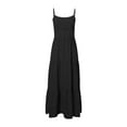 thumbnail image 4 of Vestido largo sin mangas con espalda descubierta y corte sólido para mujer - Mezcla de poliéster y spandex - Ropa informal/de fiesta con opciones de tallas, 4 of 5