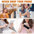 thumbnail image 3 of Cell Phone Ring Holder, 360° Rotating Finger Kickstand, Metal Mobile Phone Ring Holder, Foldable Back Handle, Adjustable Mobile Phone Stand, Compatible with Most Phones (Silver and white), 3 of 4