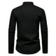 thumbnail image 5 of Blusa y camisa de manga larga con cuello vuelto para hombre, informal, a la moda, con botones sólidos, de poliéster, de manga larga y cuello vuelto., 5 of 8