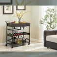 thumbnail image 6 of Utopia Alley Bar Cart for Home, 3 Tier Wine Cart with Wheels Bar Serving Carts on Lockable Wheels with Handle, Kithcen Island Cart with Wine Rack and Glass Holder for Living/Dining Room, Kitchen, 6 of 12