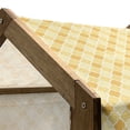 thumbnail image 5 of Quatrefoil Pet House, Age-Old Trellis Pattern in the Shades of Yellow Historical Eastern, Outdoor & Indoor Portable Dog Kennel with Pillow and Cover, 5 Sizes, Marigold Mustard White, by Ambesonne, 5 of 5